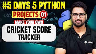 Python Project with Code  Cricket Score Tracker  5 Days 5 Python Projects [upl. by Ynner]