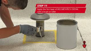 IKO flexia Waterproofing a plastic pipe [upl. by Imoyn]