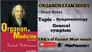 General symptom Symptomatology Organon [upl. by Deevan723]