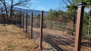 DIY Front Yard Fence Using 4x4s and Stretch Woven Wire [upl. by Tarsus]