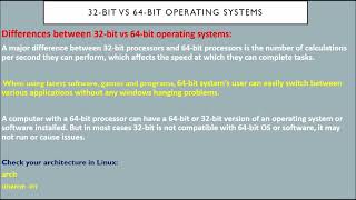 46 32bit vs 64bit operating systems [upl. by Nedle]