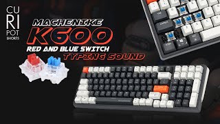 Machenike K600  Machenike Red and Blue Switches Typing Sounds [upl. by Lillie]