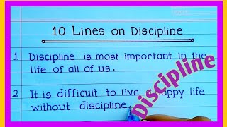 Essay on disciplineEssay on discipline 20 lines10 lines on discipline [upl. by Nnaycart]