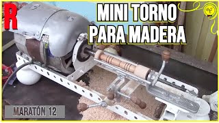 Mini torno para madera casero HD [upl. by August42]