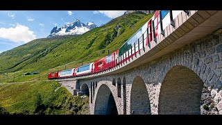 Riding the most BEAUTIFUL TRAIN from Chur to Zermatt  Glacier Express Switzerland 2024 [upl. by Pubilis]