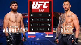 MAGOMED ANKALAEV vs ALEKSANDAR RAKIC FULL FIGHT UFC 308 [upl. by Ydak]