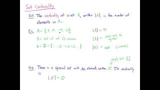 Cardinality and Complements [upl. by Ys805]