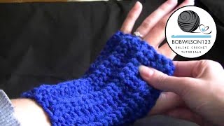 Easy Crochet Fingerless Gloves Part 2 of 2 Tutorial [upl. by Airtened781]