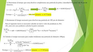Cinética en metalurgia extractiva Ejemplo 3 [upl. by Casabonne]