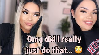 Dying my hair from bleach blonde to black hair  HUGE HAIR TRANSFORMATION  2020 [upl. by Reggie458]