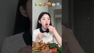 Mukbang with Quynh Truong 🍲🍐🥓🍪🍜🧊trending shorts mukbang food viral [upl. by Angie]