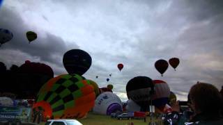 Bristol Balloon Fiesta 2011  Huge 84 balloon launch timelapse [upl. by Sheilah]