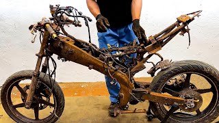 Comprehensive Restoration Project For all Old and Damaged Motorbikes by Genius Mechanics [upl. by Feilak]