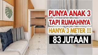 Gak Nyangka lebar rumah cuma 3 meter  Punya 3 kamar [upl. by Lednek]