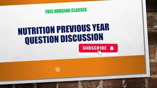 NUTRITION Previous Question Discussion bscnursing secondsemesternutritionrguhskuhsmalayalam [upl. by Nossah]