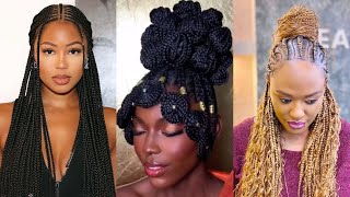 2024 Latest Braiding Hairstyles 🥰🦋🔥 Viral Cornrows Compilation For African Ladies [upl. by Gard]