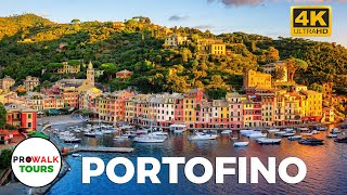 Portofino Italy Sunrise Walking Tour  4K60fps with Captions  Prowalk Tours [upl. by Dnalyk]