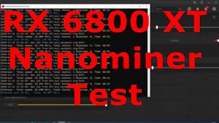 AMD RX 6800 XT ETH Mining Hashrate With Nanominer [upl. by Rammaj]