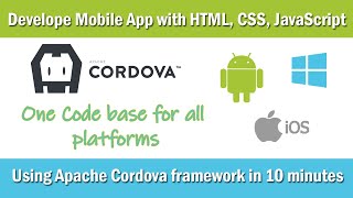 Develop Android IOS and windows app using HTML CSS JavaScript with Apache Cordova framework [upl. by Doowrehs]