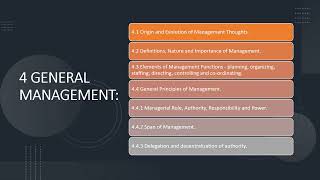 PDIS 101 CHAPTER 4 GENERAL MANAGEMENT [upl. by Hplodnar]