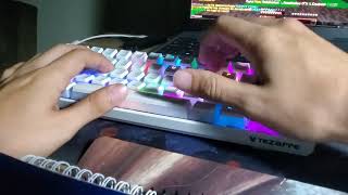 TECLADO TEZARRE MECANICO tk61 en ASMR tecladomecanico asmr [upl. by Bobine592]