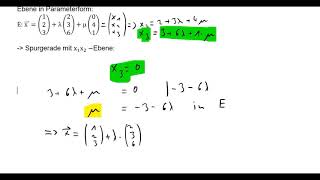 Spurgeraden bei Parameterform [upl. by Kleeman58]