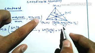 CENTROID OF A TRIANGLE  COORDINATE GEOMETRY IN HINDI [upl. by Yekcor]