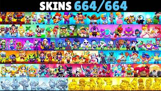 I Spent 13701 to unlock EVERY SKIN in Brawl Stars 664 skins [upl. by Giustina342]