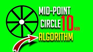 mid point algorithm computer graphics  WITH SOLVED EXAMPLE  midpoint circle algorithm [upl. by Zipporah]