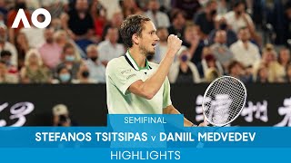 Stefanos Tsitsipas v Daniil Medvedev Highlights SF  Australian Open 2022 [upl. by Arjan]