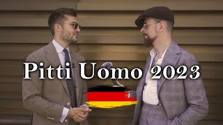 Die Deutschen auf der Pitti Uomo 104  2023 Sommer  Klassische Herrenmode in Florenz [upl. by Ennybor68]