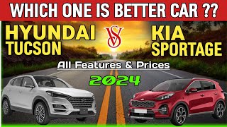 Compare Kia Sportage vs Hyundai Tucson 2024  Tucson vs Sportage  Car Comparison Shop [upl. by Beesley527]