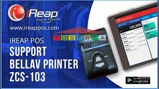 Tutorial Penggunakan Printer Thermal Bluetooth Bellav ZCS  103 Dengan Aplikasi iReap [upl. by Walling]