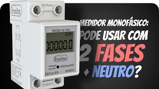 Como funciona um MEDIDOR DE ENERGIA digital Pode ligar duas fases Pode passar o neutro por fora [upl. by Sethi861]