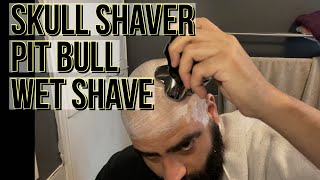 Skull Shaver  Pitbull Silver PRO Wet Shave Review [upl. by Margot]