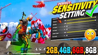 Best Sensitivity Setting For Headshot⚙️ 2GB  3GB  4GB RAM  FREE FIRE [upl. by Woodberry]