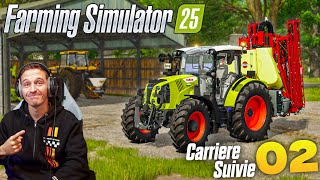 PREMIERS ACHATS  FARMING SIMULATOR 25  Carrière Suivie 2 [upl. by Zoba964]