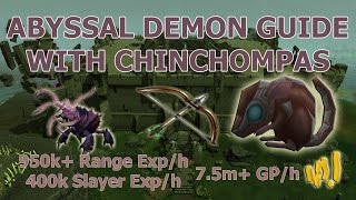 Runescape 3 New Abyssal Demon Guide ft Mechanized Chinchompas amp Aggro Pots 950k Range exph [upl. by Reinert]