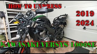 How to undress kawasaki versys 1000 SE 2019  2022 [upl. by Rekrap]