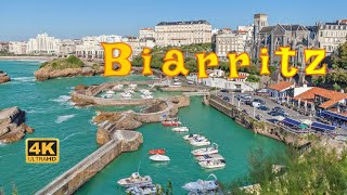 Biarritz France 🇲🇫 Walking Tour  An Elegant Seaside Town  4K 60 fps [upl. by Airreis]