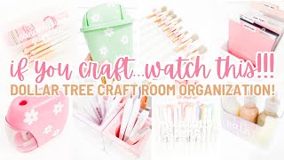 If You Craft You Need To Run To Dollar Tree NOW  2024 Dollar Tree Craft Room Organization [upl. by Ttennej]