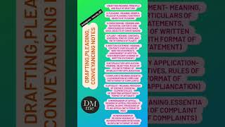 DraftingPleading Conveyancing subject notes pdf lawvita lawlectures [upl. by Lorita]