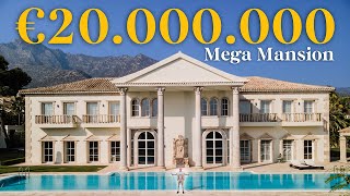 Inside a Palace €20 Million Mega Mansion in Sierra Blanca Marbella  Tour by Drumelia Real Estate [upl. by Adnorat518]