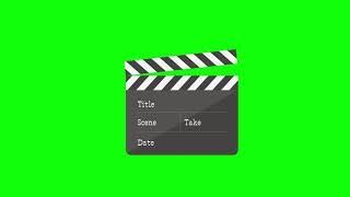 clapperboard action animation on green screen 4K [upl. by Alyahc479]