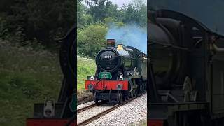 Great western power Wightwick hall reveals itself out of Sharpthorne tunnel steam steamtrain [upl. by Dougal513]