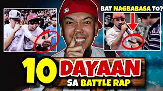 10 DAYAAN  Na HINDI HALATA Sa RAP BATTLE [upl. by Allbee]