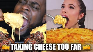 WHEN MUKBANGERS TAKE CHEESE TOO FAR compilation [upl. by Zondra]