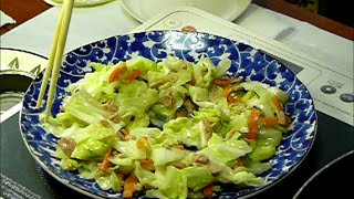 キャベツとツナ マヨネーズ炒め【A cabbage and can of tuna Mayonnaise stir fries 】 [upl. by Snodgrass]