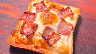 Air Fryer Bacon amp Egg Toast Breakfast Made Easy [upl. by Melvena]