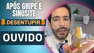 Como aprender desentupir o ouvido tampado apos gripe resfriado sinusite e crise de rinite [upl. by Kaehpos]